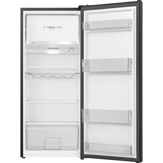 Hisense RR220D4BBE Fridge - Black - Front with door open shot 