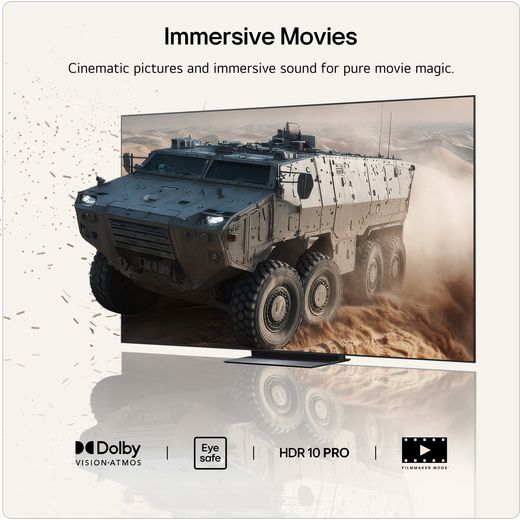 LG evo AI C6 83" 4K Ultra HD OLED Smart TV - Annotation - immersive movies shot
