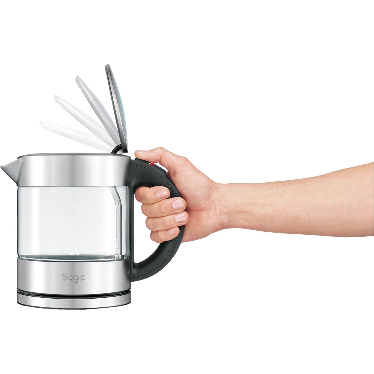 small glass kettle