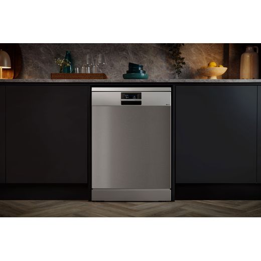 Siemens IQ-700 Standard Dishwasher - Brushed Steel - dishwasher in kitchen shot