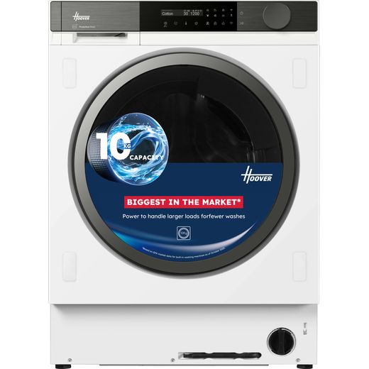Hoover H-Wash 600 HBSI 410CIL8U-80 Integrated 10kg Washing Machine with 1400 rpm - White - Annotation - biggest in market shot