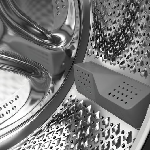 Beko SteamCure Integrated 7Kg / 5Kg Washer Dryer - White - Close up drum shot