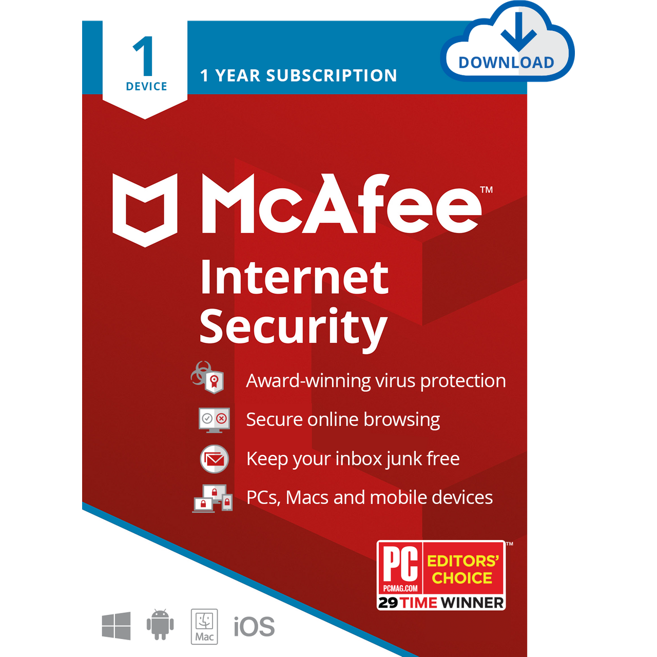McAfee Internet Security Digital Download for 1 Device Review