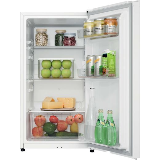 Hoover HONLQ2S38EWK 85cm Small Fridge Freezer - White - Front with door open shot