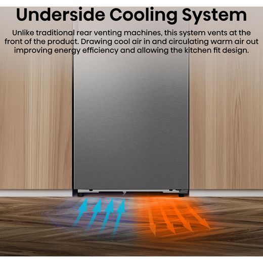 Hisense RL3K370SAIE 186cm Fridge - Silver - annotation - cooling system shot