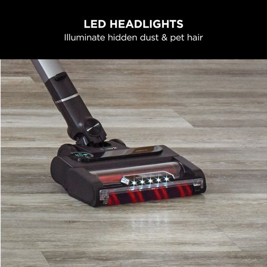 Shark Stratos with Anti-Hair Wrap Plus & Clean Sense IQ IZ420UKT Cordless Vacuum Cleaner with up to 120 Minutes Run Time - Charcoal Grey / Silver - LED headlights