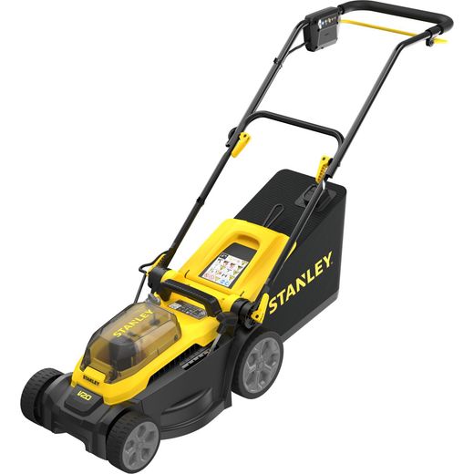 Stanley Fatmax V20 Cordless Lawn Mower - left perspective