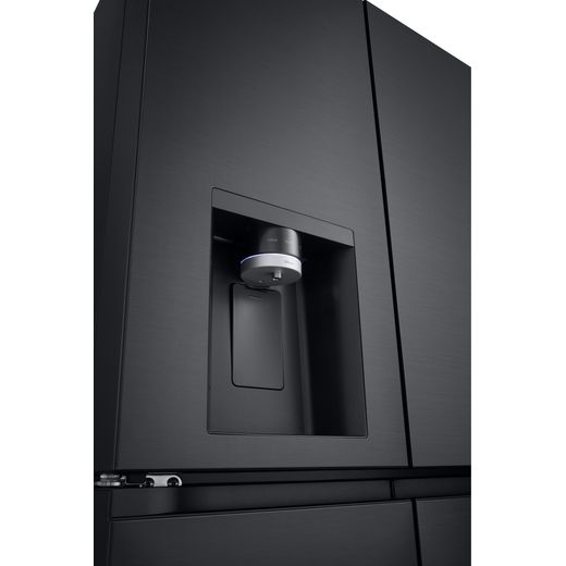 LG NatureFRESH™ American Fridge Freezer - Essence Black Steel - water dispenser shot