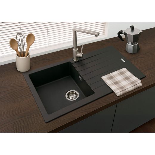 Harlyn Daymer 1.0 Kitchen Sink - Black - sink in kitchen shot