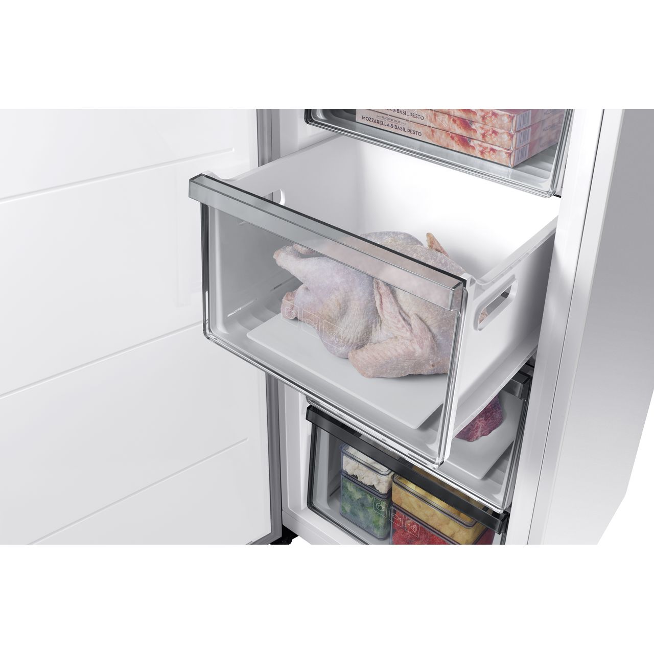 Reページ Samsung RZ32C7BD6WW 186cm Frost Free Upright Freezer - White - D Rated