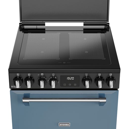 Stoves Richmond DX MRA 60Ei RTY 60cm Electric Cooker with Induction Hob - Twilight Blue - Hob persepective