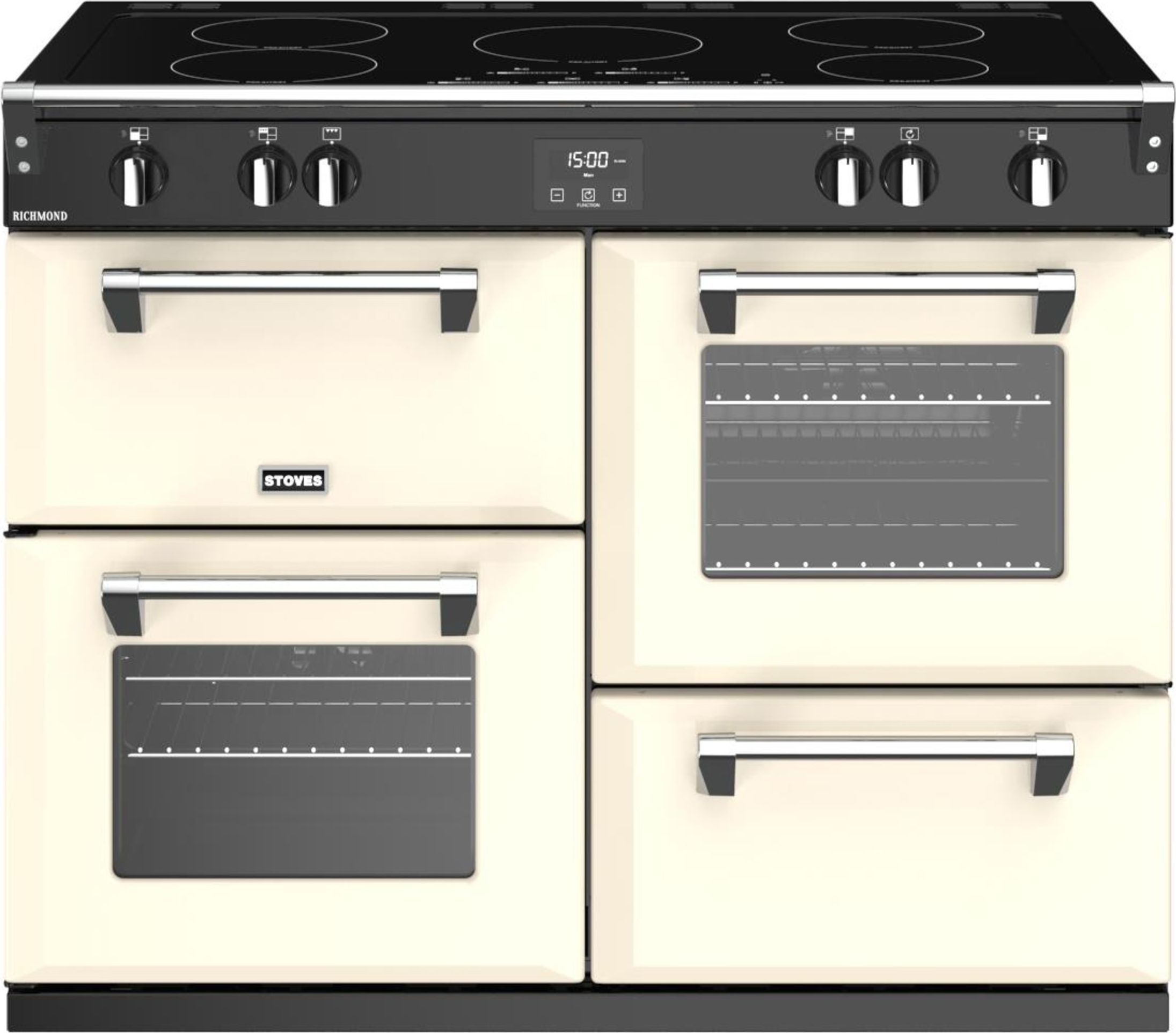 Stoves Richmond ST RICH S1100Ei MK22 CC 110cm Electric Range Cooker with Induction Hob - Cream - A Rated, Cream