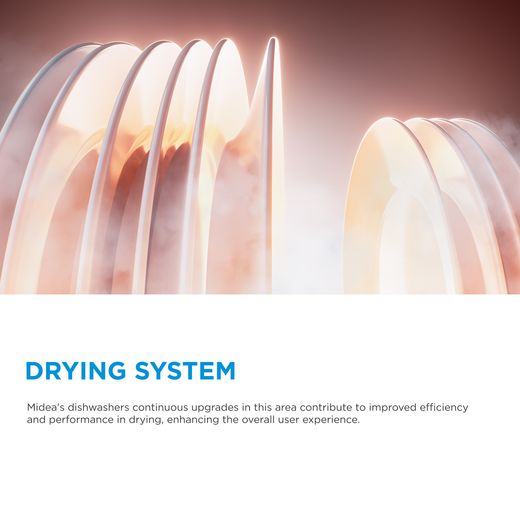 Midea Standard Dishwasher - Stainless Steel  - Annotation - Drying system shot