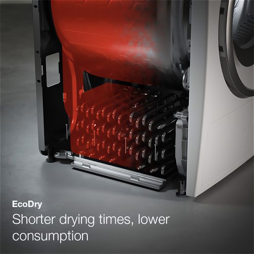Miele TSL783WP Wifi Connected 9Kg Heat Pump Tumble Dryer - White - Annotation - Ecodry