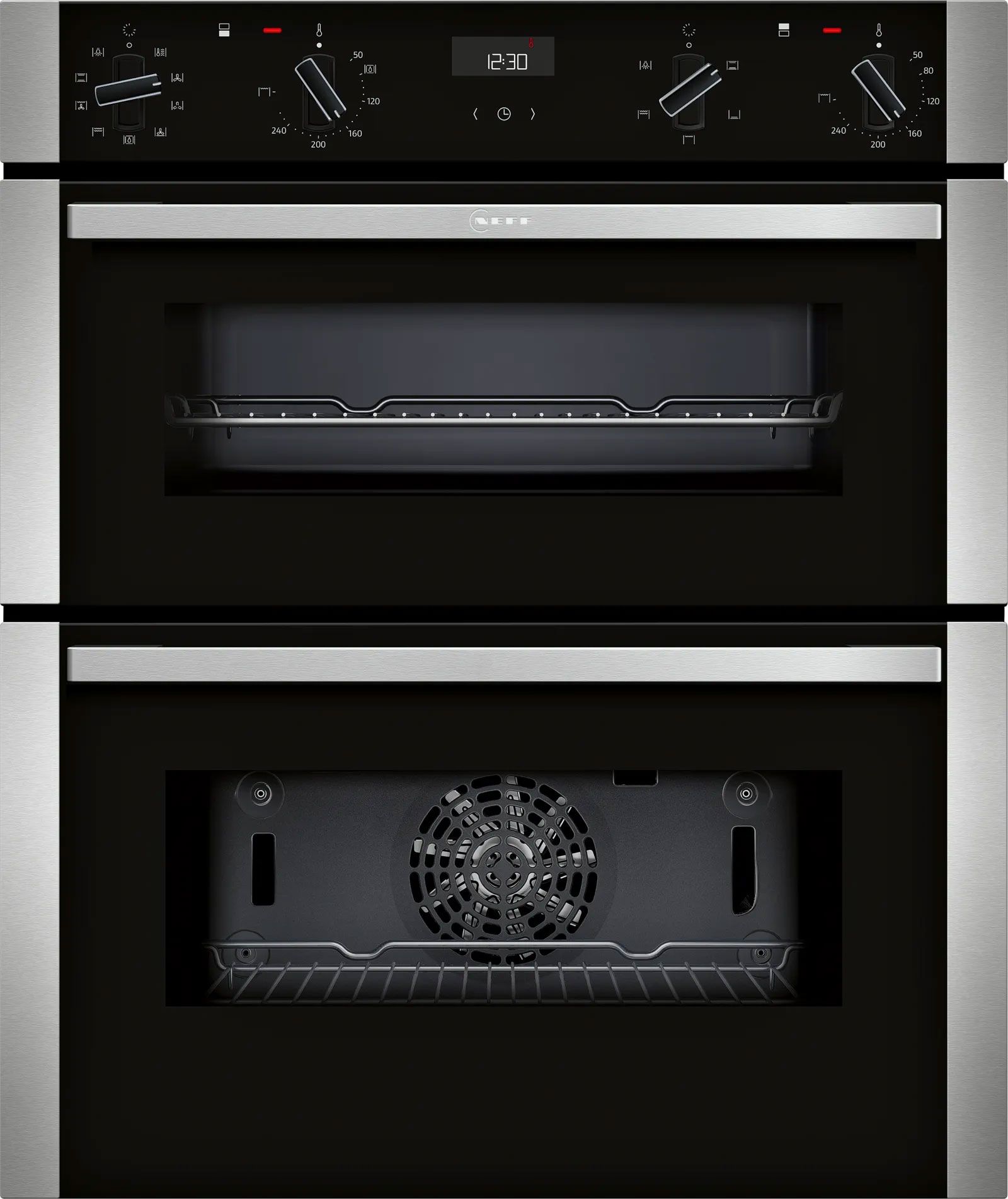 Image of NEFF N50 J1ACE2HN0B Built Under Electric Double Oven - Stainless Steel - A/B Rated, Stainless Steel