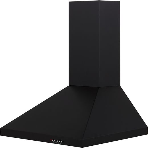 CDA ECH61BL 60 cm Chimney Cooker Hood - Black - E Rated