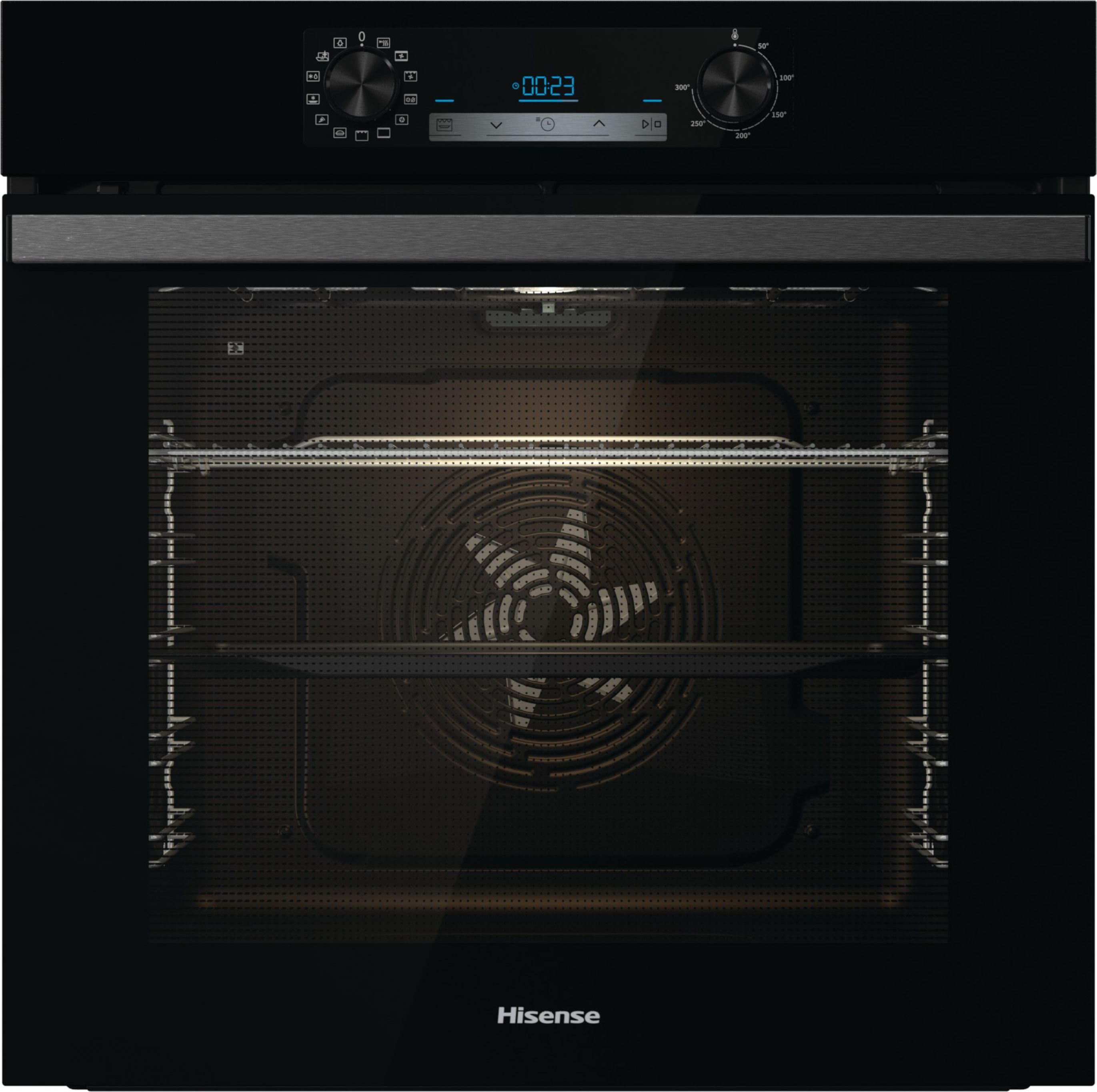 Hisense BI64211PB Built In Electric Single Oven with Pyrolytic Cleaning - Black - A+ Rated, Black
