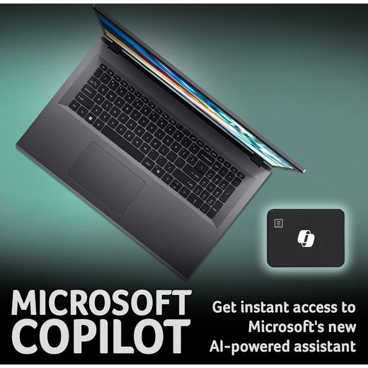 Acer Aspire Go 17 AG17-31P Laptop - Intel® Core™ 3, 128GB UFS, 8 GB RAM - Iron - Annotation - Co-pilot shot