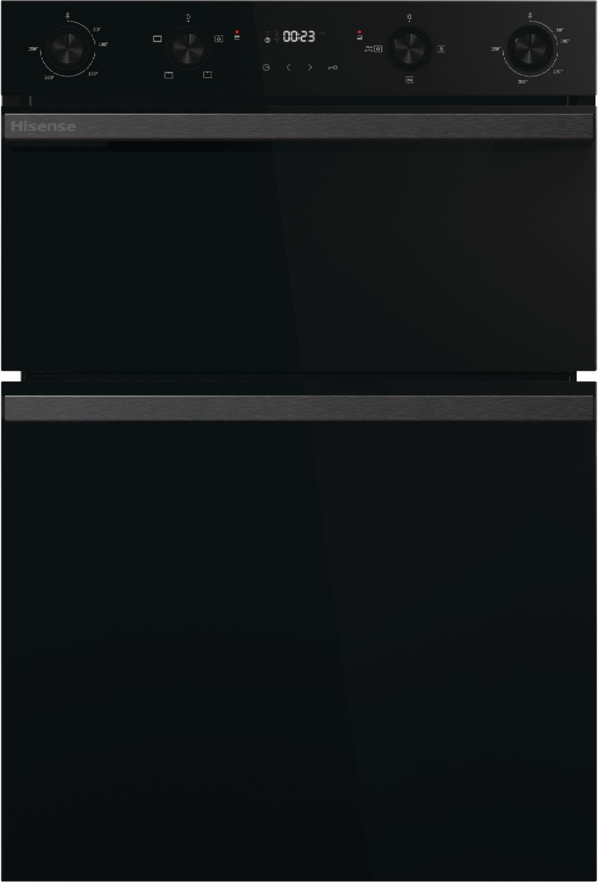 Image of Hisense Hi6 BID914221ADBG Built In Electric Double Oven - Black - A/A Rated, Black