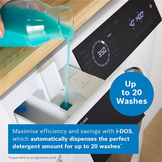 Bosch Series 8 i-Dos 10.5Kg / 6Kg Washer Dryer - White - Annotation - IDOS