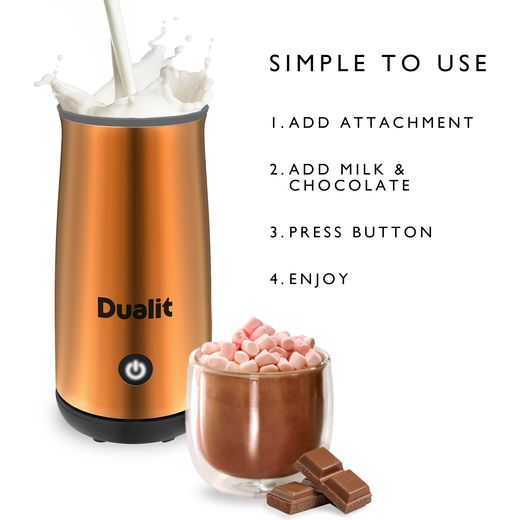 Dualit 84142 Milk Frother - Copper - Annotation - Simple to use shot