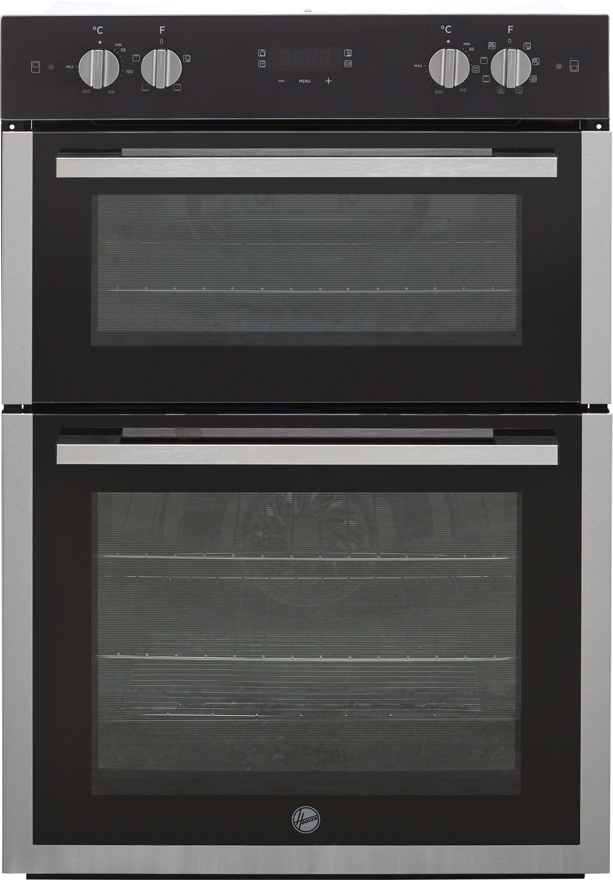 Hoover H-OVEN 300 HO9DC3UB308BI Built In Electric Double Oven - Black / Stainless Steel - A/A Rated, Black