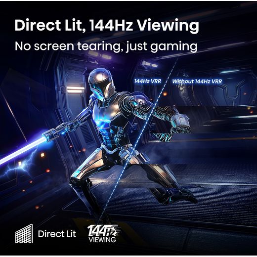 E78Q Pro QLED TV - Annotation - Direct lit viewing shot