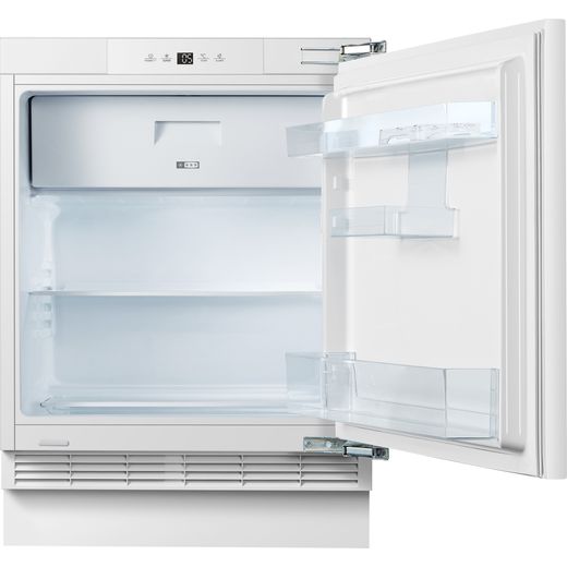 Fridgemaster MBUR60121E Integrated Upright Fridge - White - Front with door open shot