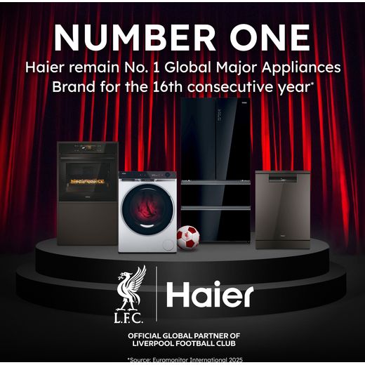 Haier 3D 60 Series 5 HTW5618EWMG Wifi Connected 185cm 60/40 No Frost Fridge Freezer - Stainless Steel - Annotation - Sponsorship