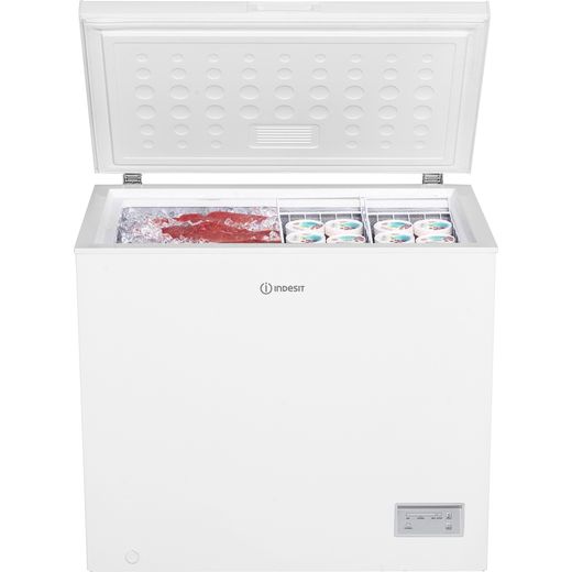 Indesit INCF 1984 UK Chest Freezer - White - Door open