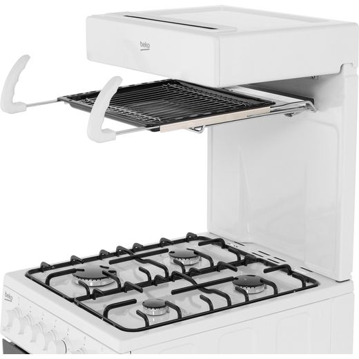 Beko KA52NEW 50cm Gas Cooker with Full Width Gas Grill - White