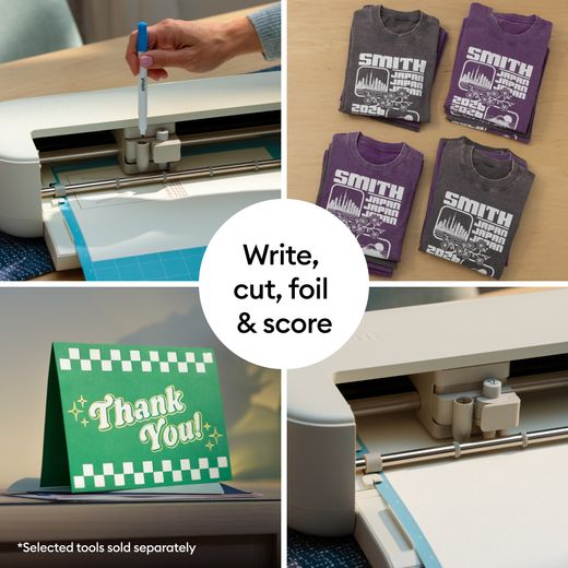 Cricut Explore 5 Smart Cutting Machine - Taupe - Annotation - Write cut foil and score