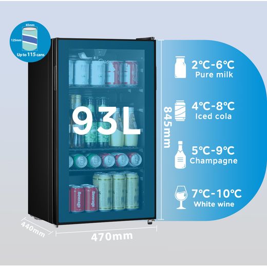 Midea Wine Cooler - Black - annotation - capacity shot