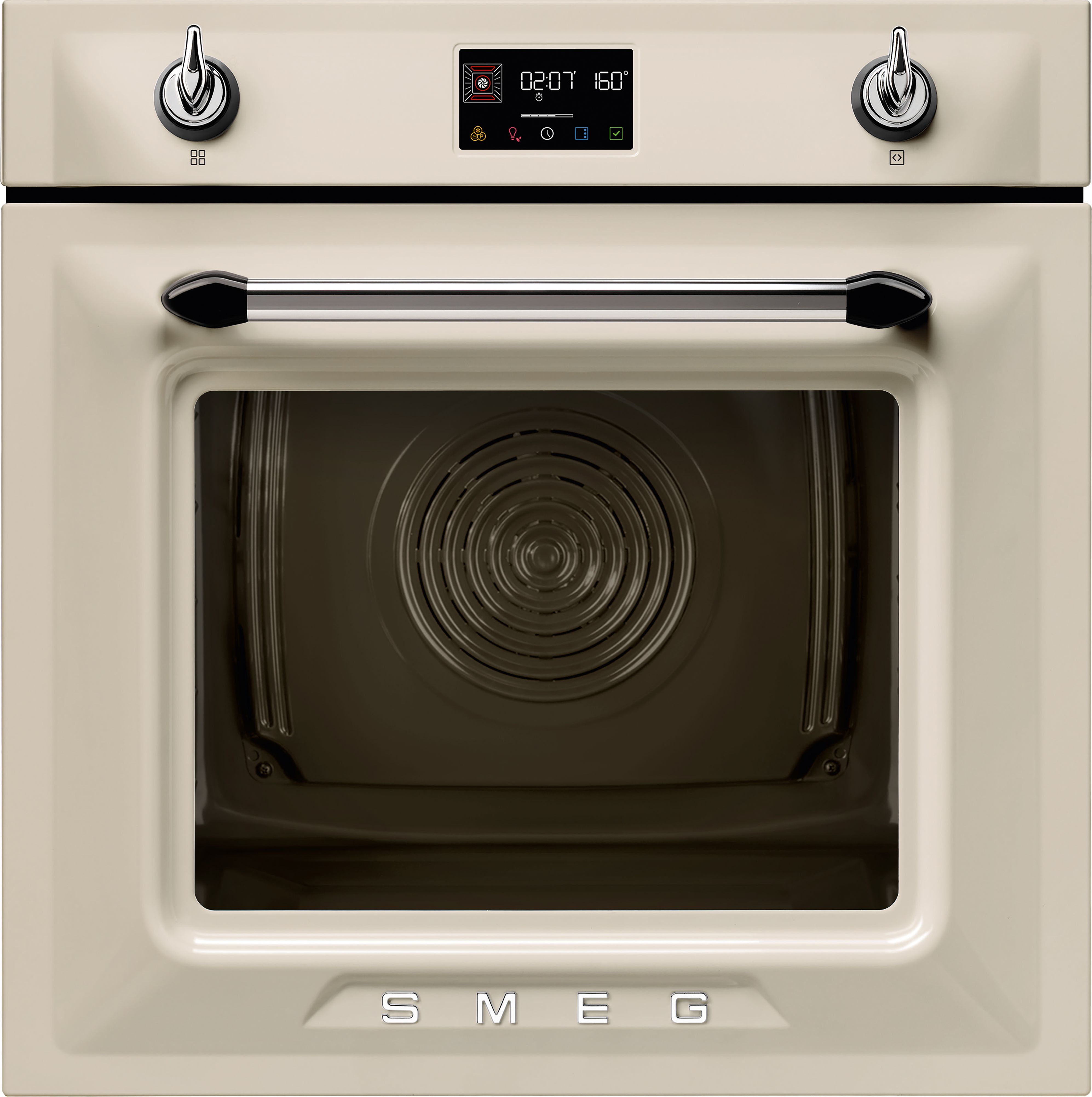Smeg Victoria SOP6902S2PP Built In Electric Single Oven and Pyrolytic Cleaning - Cream - A+ Rated, Cream
