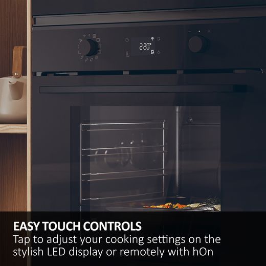 Haier ID Series 2 Built In Electric Single Oven - Black - Annotation - LED display shot
