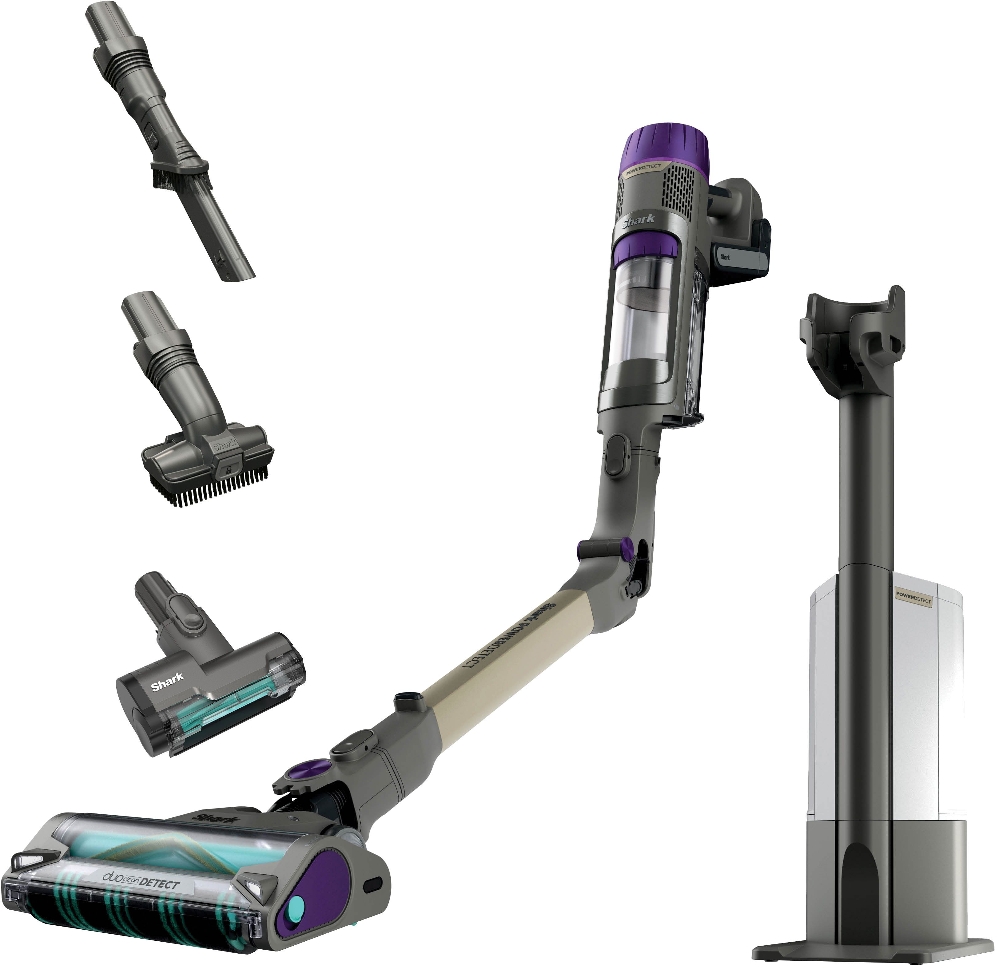 Image of Shark PowerDetect Clean & Empty Cordless Vacuum Cleaner with up to 70 Minutes Run Time - White / Java Grey - IP3251UKT, White / Java Grey