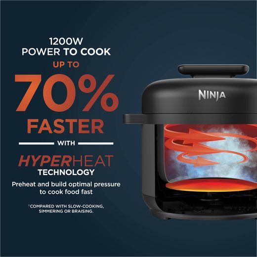 Ninja Pressure Cooker - Black / Grey - Annotation - Cook upto 70% faster