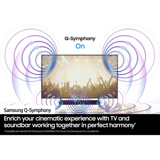 Samsung HW-S60D Bluetooth 5.0 Soundbar - Black - Annotation - Samsung Q-Symphony