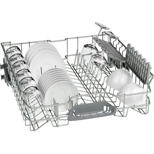NEFF N50 Fully Integrated Standard Dishwasher - Silver - right basket perpsective shot