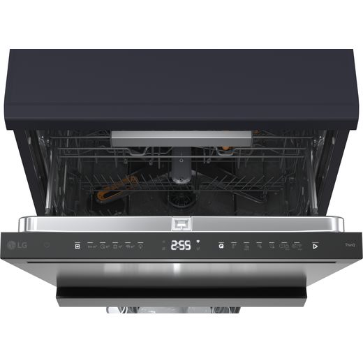 LG Series 8 TrueSteam™ Standard Dishwasher - Matte Black - Control panel