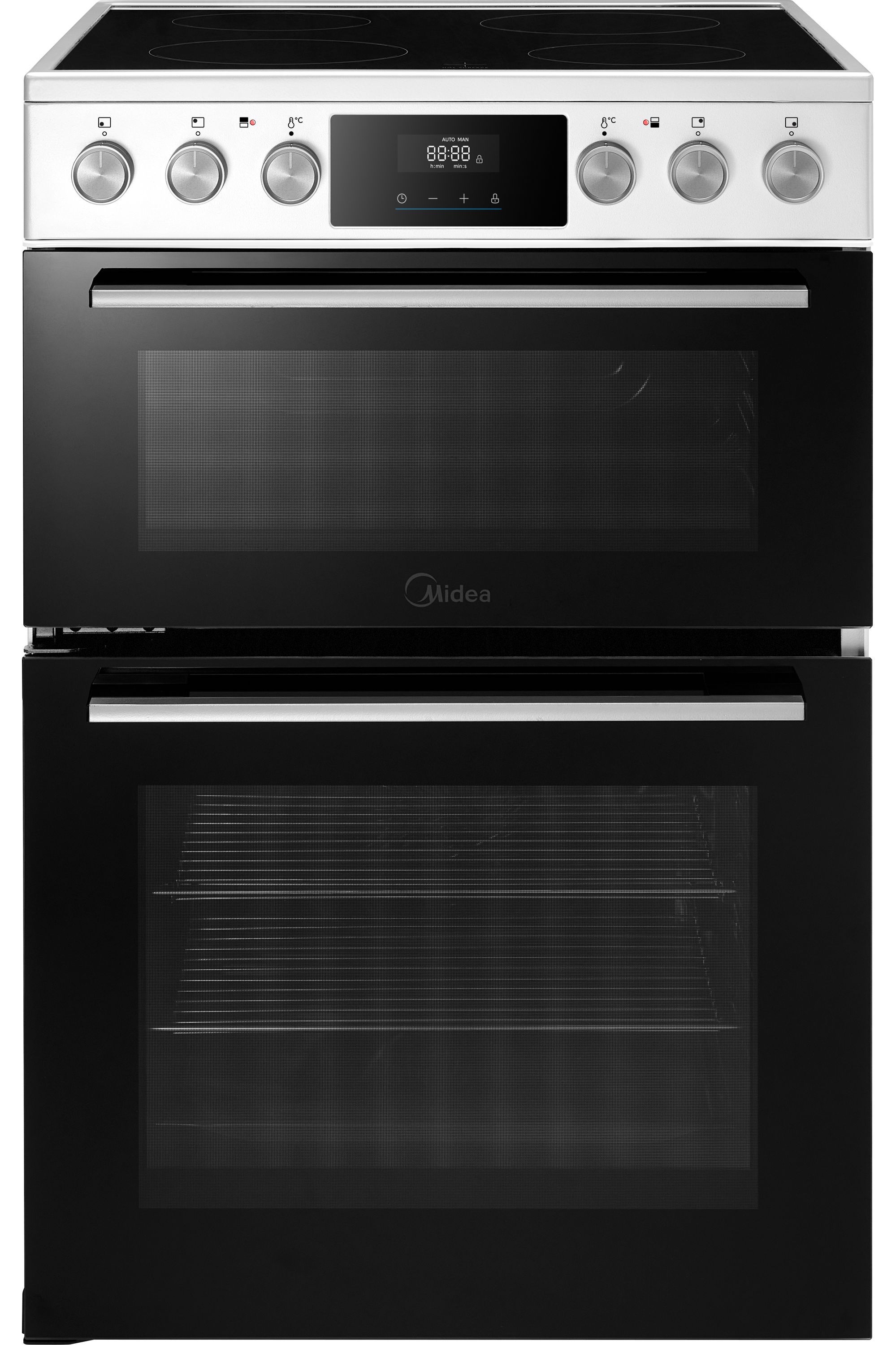 Midea - Electric Cooker - Double Oven - Ceramic Hob - 60cm - White