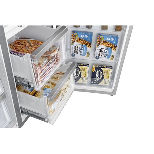 Hisense PureFlat American Fridge Freezer - Black / Stainless Steel - Close up drawer shot