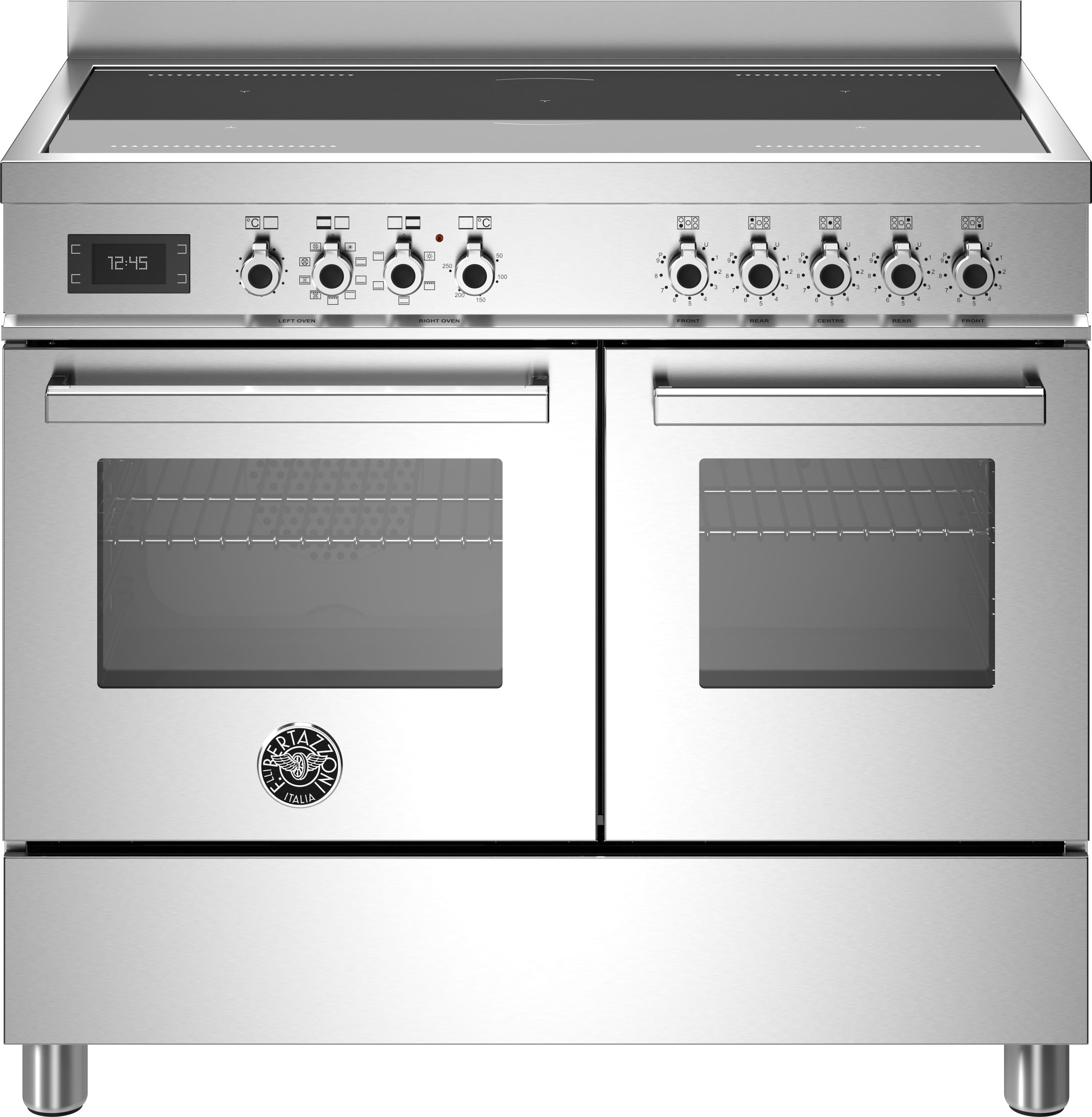 Bertazzoni PRO105I2EXT 100cm Electric Range Cooker Induction Hob 5 Zone 2 Oven Stainless Steel