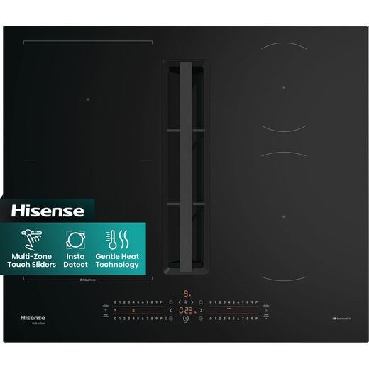 Hisense Hi6 HEH6432BSCWF 60cm Venting Induction Hob - Black - Front shot