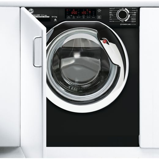 Hoover H-WASH&DRY 300 PRO HBDOS695TAMCBE Wifi Connected Integrated 9Kg / 5Kg Washer Dryer with 1600 rpm - Black - D Rated