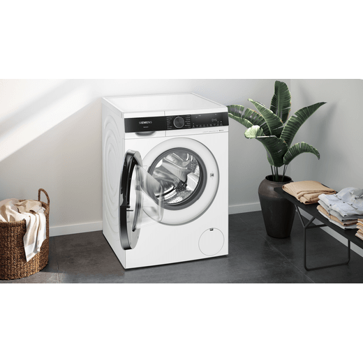 Siemens IQ500 WG56G2Z4GB 10kg Washing Machine with 1600 rpm - White - Washing machine in laundry room