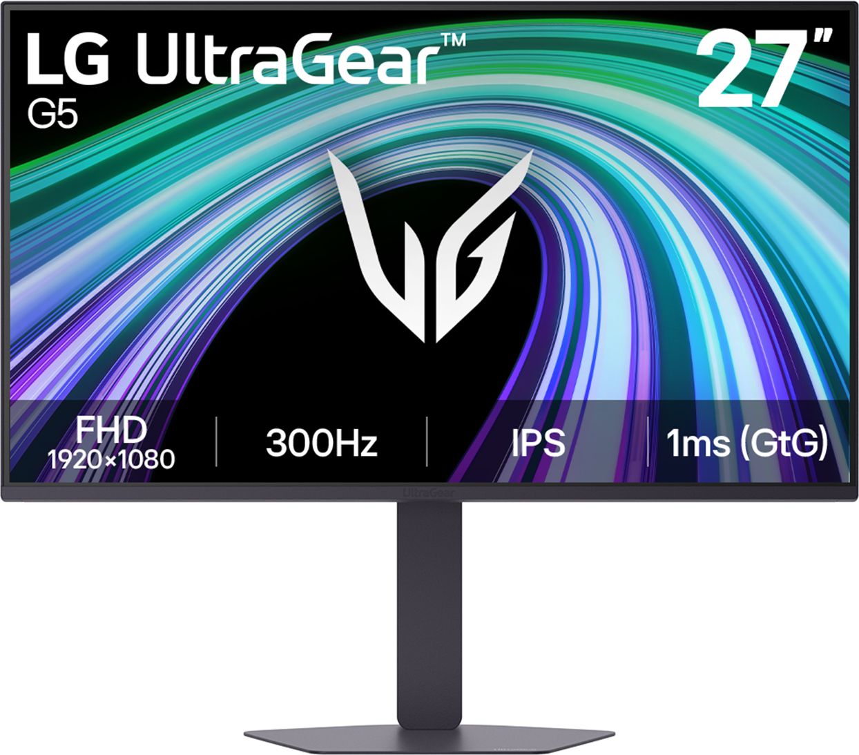 LG UltraGear G5 27" Full HD 300Hz Gaming Monitor with FreeSync™ Premium and NVidia G-Sync Black Black