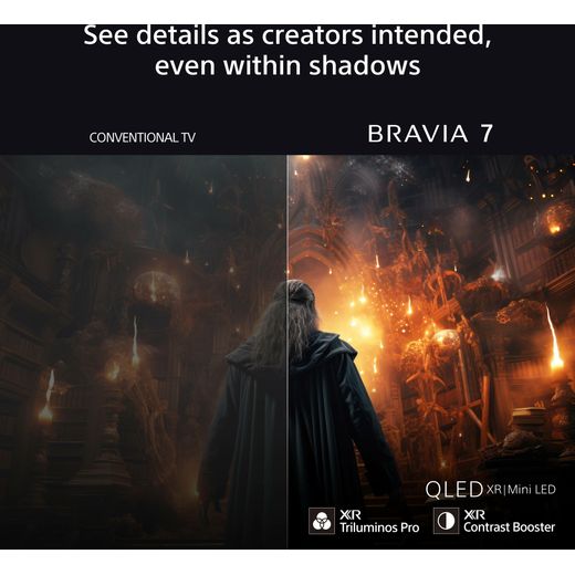 Sony Bravia Bravia 7 XR70 65" 4K Ultra HD QLED Smart Android Google TV - Annotation -  See every detail shot