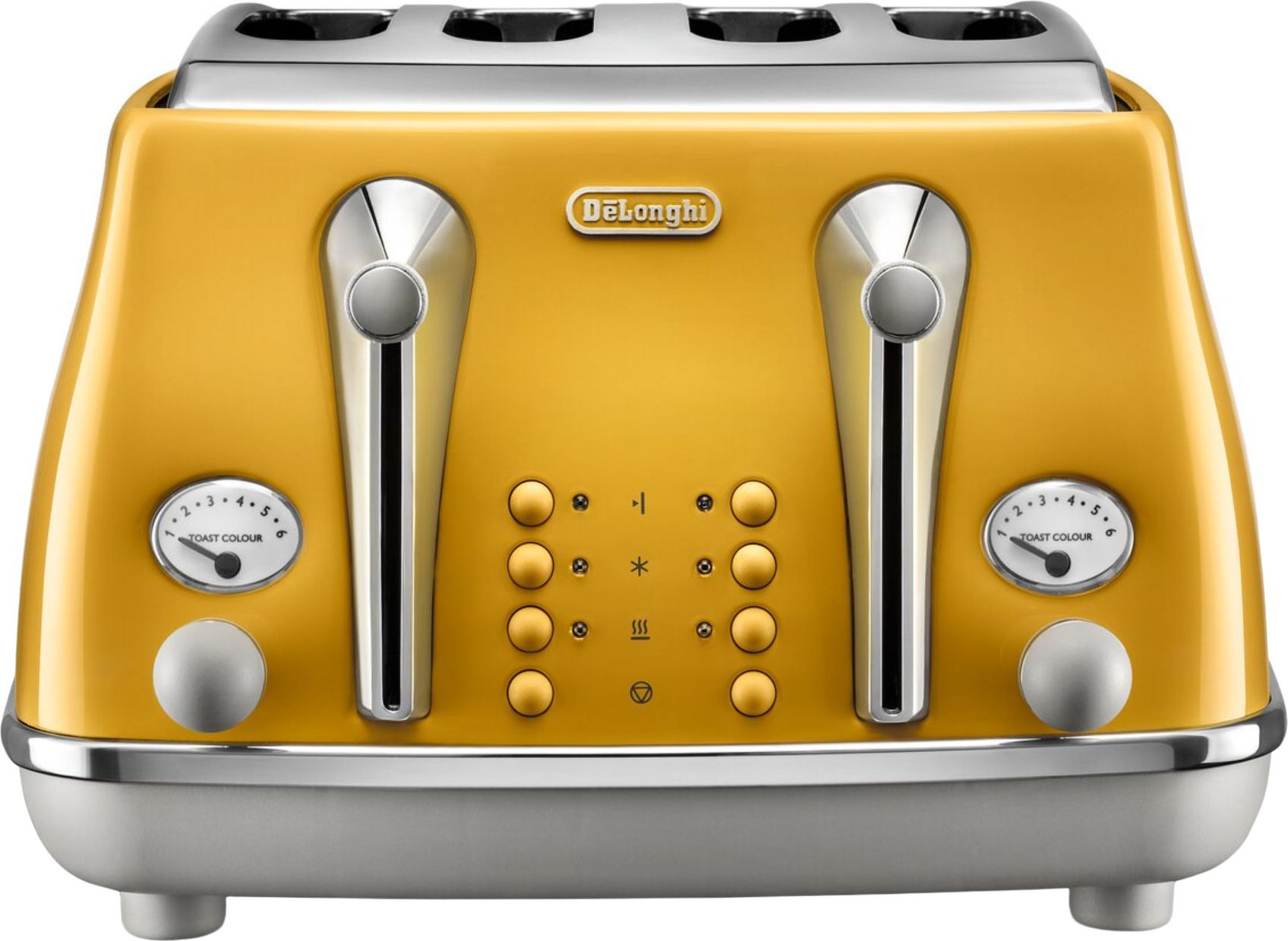 Delonghi Icona Capitals 4 Slice Toaster - Yellow