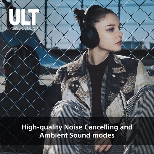 Sony ULT WEAR Wireless On-Ear Headphones - Black - Annotation - High quality noise cancelling